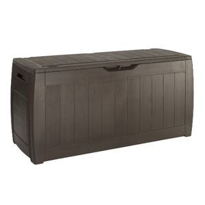 Keter Malle Hollywood Boîte de rangement, Marron, 270L, 117,5 x 45 x 57,3 cm - Publicité