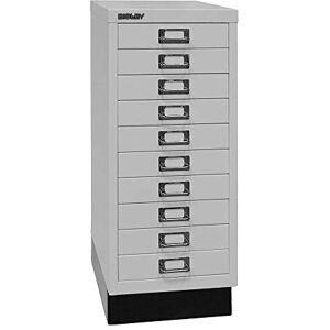 BISLEY MultiDrawer, série 29 avec Socle, Format A4, 10 tiroirs, Métal, 645 Gris Clair, 38 x 27,9 x 67 cm - Publicité