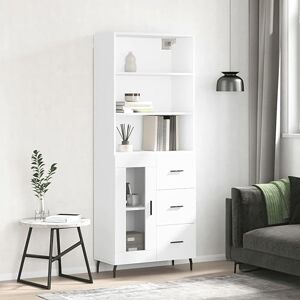 csderty Furniture Home Tools Meuble haut en bois Blanc 69,5 x 34 x 180 cm - Publicité