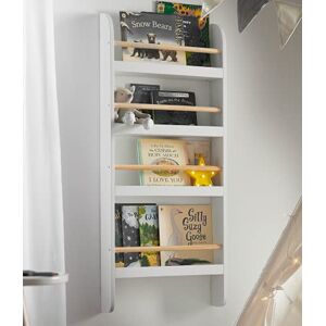 Haus Projekt Bibliothèque Blanche Murale Ouverte pour Enfants, étagère pour Jouets, Organisateur et Meuble de Rangement Polyvalent Blanc/en Bois à Quatre étages, Wall Bookcase White - Publicité