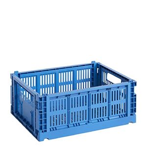 HAY Colour Crate 541457 Boîte de transport M en polypropylène recyclé Bleu électrique 34,5 x 26,5 x 14 cm - Publicité