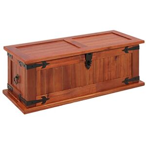 vidaXL Coffre de Rangement 60x25x22 cm Coffre de Stockage Bois d'Acacia Massif - Publicité