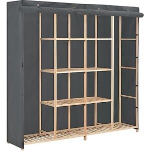 vidaXL Garde-Robe Penderie Armoire de Rangement Etagère à Vêtements Meuble de Rangement Organisateur Chambre à Coucher Chaussures 173x40x170 cm Tissu - Publicité