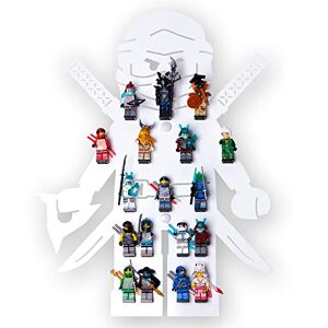 moin minis Étagère de chambre d'enfant pour 18 figurines Compatible avec les figurines Ninja Étagère de rangement Étagère murale Système de rangement Vitrine de collection - Publicité
