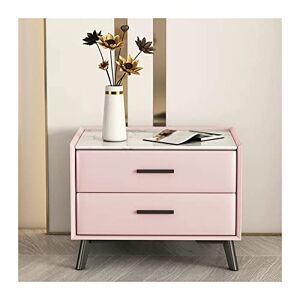 KUroto Commode à tiroirs Mignon Rose Cuir Artificiel 2 Tiroirs De Rangement Table De Chevet Moderne Enfants Filles Bois Chambre Chevet Casier Fin Table D'appoint Chambre Meubles table de chevet (Taille - Publicité