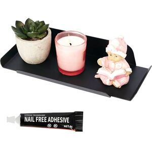 BELLE VOUS Étagère Murale Flottante en Fer Forgé Noire 25 x 11 x 4 cm Étagère de Rangement Murale pour Bureau, Cuisine & Salle de Bain, Idéale pour Exposer des Livres, des Photos ou des Plantes - Publicité