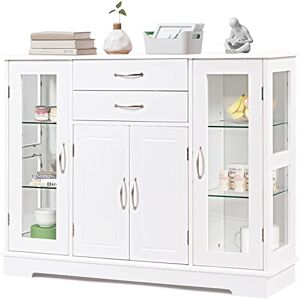 Giantex meuble de rangement cuisine à 5 niveaux, buffet armoire de cuisine  moblie à roulettes avec porte, dispositif anti-basculement, loquet  magnétique, casiers de rangement pour salon bureau, noir - Conforama