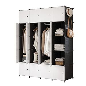 JOISCOPE Armoire Suspendue Portable DIY, Armoire Modulaire en Plastique Gain de Place avec Portes, Armoire de Rangement Idéale pour Livres, Salon, Chambre à Coucher, 20 Cubes - Publicité