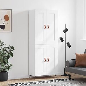 AIJUUKJP Furniture Home Tools Meuble haut en bois Blanc 69,5 x 34 x 180 cm - Publicité