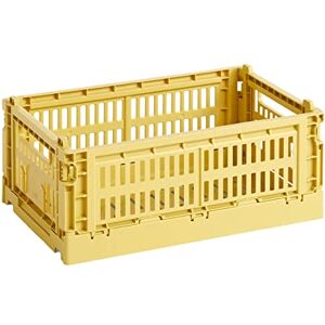 HAY Colour Crate 541443 Boîte de transport S en polypropylène recyclé Jaune poussiéreux 26,5 x 17 x 10,5 cm - Publicité