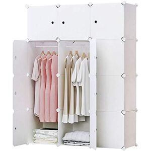 BRIAN & DANY Armoire Portable, Penderie avec Portes, Storage Modulable Meuble Étagères de Rangement (12-Cube, Stickers supplémentaires Inclus) - Publicité