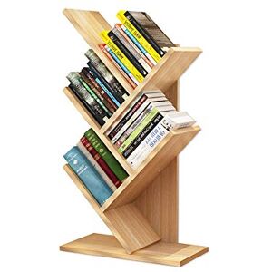 Bibliothèque en bois pour le salon, la maison, le bureau – Bibliothèque à 5 niveaux sur pied en noir, idéale pour les livres, les magazines, les CD - Publicité