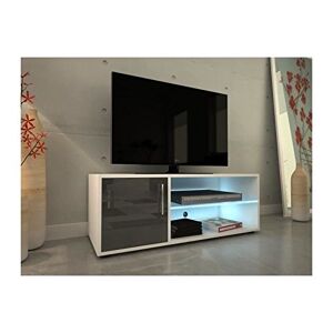 Meuble tv-hifi DUBAI 2 portes battantes 140 cm chêne wotan sans led