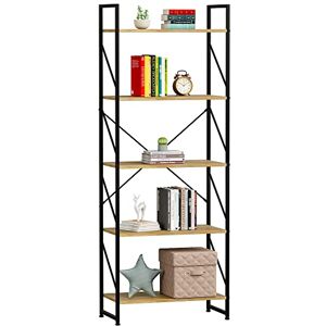 YITAHOME Bibliothèque Étagère à Livre, Industrielle Bois Etagères Rangement avec Structure en Acier étagère à Cuisine Chaussures in Salon Bureau Chambre Entrée - Publicité