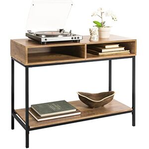 SoBuy Table Console Table d’Entrée Bout de Canapé Table d'Appoint Buffet avec 2 Compartiments étagère – L100 x P40 x H80 cm, Cadre en Acier, Style Industriel, FSB41-F - Publicité