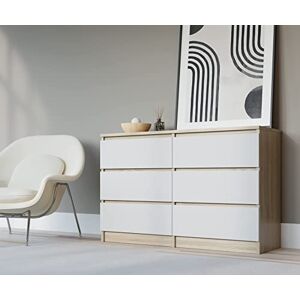 Etagère murale 1 porte CURTYS coloris chêne sonoma et malamine noir grand  brillant - Conforama