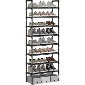 AcornFort ® S-536 Étagère à Chaussures à 8 Niveaux, Range-Chaussure, Porte-Chaussure, Conception très Robuste,pour 24 Paires de Chaussures, 56 x 30 x 140 cm, pour entrée, Chambre à Coucher (Noir) - Publicité