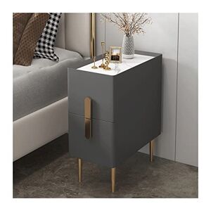 CRBUDY Tiroir Commode Table de Chevet Simple Chambre Table de Chevet en Bois Petit Rangement Lumière Luxe Ardoise Casier Table de Chevet Table de Chevet (Gris Clair 9,8 Pouces) (Gris Fonc - Publicité