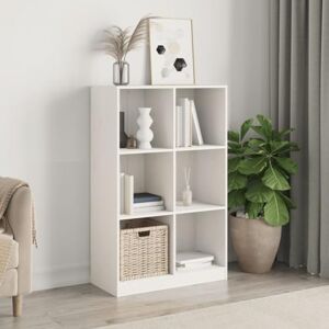 AIJUUKJP Furniture Home Tools Bibliothèque en pin massif Blanc 70 x 33 x 110 cm - Publicité