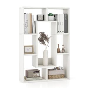 COSTWAY Bibliothèque, Étagère à 7 Compartiments Ouvertes, Bibliothèque de Cloison, Meuble de Rangement pour Salon, Chambre, Bureau, 20 x 60 x 90 cm (Blanc) - Publicité