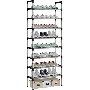 AcornFort ® S-506 Étagère à Chaussures à 8 Niveaux, Range-Chaussure, Porte-Chaussure, Conception très Robuste,pour 24 Paires de Chaussures, 56 x 30 x 140 cm, pour entrée, Chambre à Coucher (Argent) - Publicité