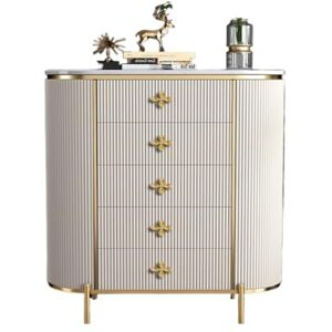 XYSBTX Commode Tiroir Armoire Seau Lumineuse De Luxe en Marbre, Armoire De Rangement Murale for Salon, Armoire À Tiroirs en Bois Commode Tiroirs (Color : White, Size : C) - Publicité