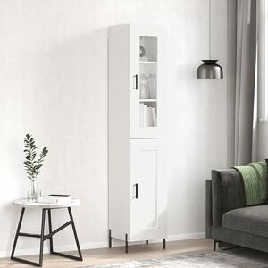 AIJUUKJP Furniture Home Tools Meuble haut en bois Blanc brillant 34,5 x 34 x 180 cm - Publicité