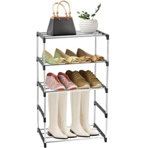 TIDEVAN Étagère à Chaussures 5 Niveaux Petite étagère à Chaussures Meuble Chaussure en Métal pour 10 Paires, pour Entrée Salon Chambre, pour économiser de l'espace de Rangement et l’Organisation - Publicité