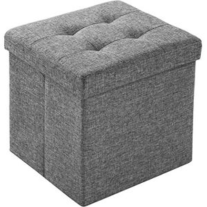 ONDIAN Ottomans Tabouret Pliant Ottomans, Cube Repose Pieds Tabouret Tabouret, Pliable Court Repose Pieds en Lin Repose Pieds Sac Épaississement Mousse Repose Pieds Rangement/Gris Clair - Publicité