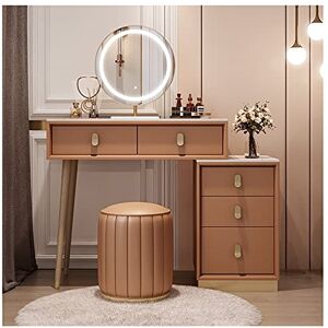 EBEZCPRK Chambre à Coucher en Bois Moderne de Type Petit ménage, casier de Luxe léger, Bureau de Maquillage intégré avec Miroir et tiroirs, Combinaison Gratuite pour Meubles de Chambre à Coucher (Couleur - Publicité