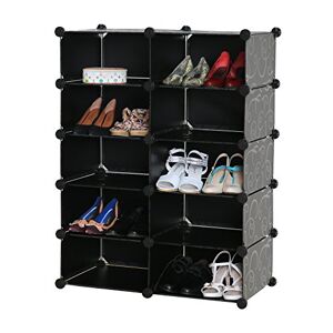 Kronenburg étagères étagère à chaussures nordic armoire à chaussures 100 x 76 x 37 cm/noir - Publicité