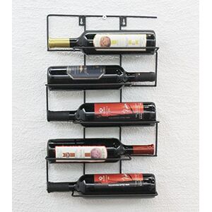 DanDiBo Casier à vin Cinco 53cm HX13615 Métal Porte-Bouteilles Porte-Bouteilles Etagère Murale - Publicité