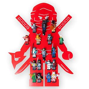 moin minis Étagère de chambre d'enfant pour 18 figurines Compatible avec les figurines Ninja Étagère de rangement Étagère murale Système de rangement Vitrine de collection - Publicité