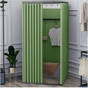 YANGRY Vestiaires de mode Magasin de vêtements Salle d'essayage Cadre métallique carré mobile Dressing Vestiaire temporaire pour centre commercial Meubles de chambre à coucher en plein air (vert herbe 1 - Publicité