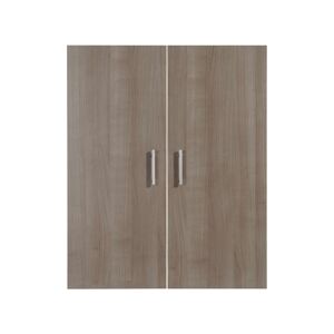 Conforama Lot de 2 portes SOPHIA coloris noyer