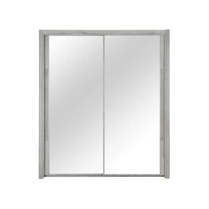 Conforama Armoire 2 portes L.183 cm CYRUS coloris gris clair