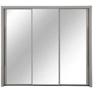 Conforama Armoire 3 portes L.230 cm CYRUS coloris gris clair - Publicité