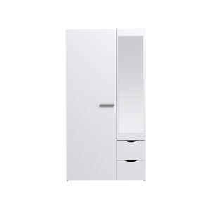 Conforama Armoire 2 portes + 2 tiroirs TEMPO JUNIOR coloris blanc - Publicité