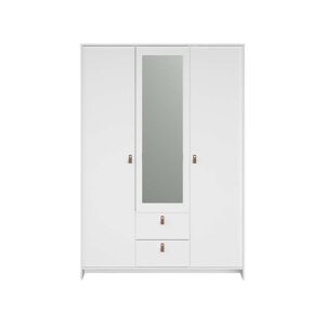 Conforama Armoire 3 portes MINKEE coloris blanc