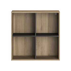 Conforama Bibliotheque 2x2 cases WATSON coloris bois clair - Publicité