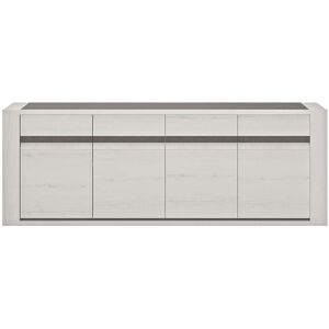 Conforama Buffet 4 portes MARCEAU coloris blanc