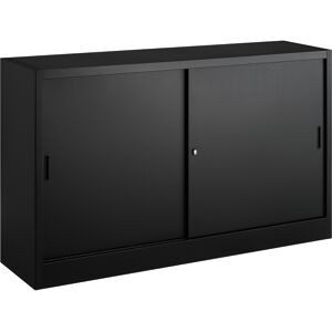 Armoire porte coulissante 105x180cm noir Blanc