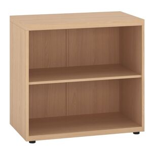 Bibliothèque basse Milano bois H 74 x L 80 cm chêne clair