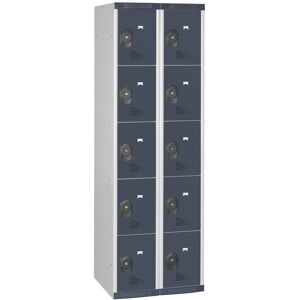 Acial Vestiaire Classique - 2 colonnes/5 cases monobloc - gris anthracite - Publicité