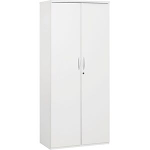 Armoire haute bois blanc portes battantes H 182 x L 80 cm Essens