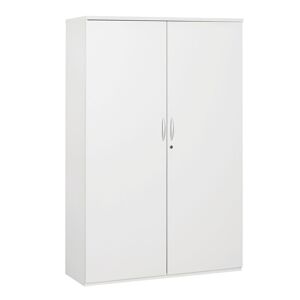 Armoire haute bois blanc portes battantes H 182 x L 120 cm Essens Chêne gris