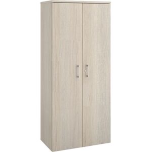 Armoire haute bois H 182 x L 80 cm avec portes battantes chêne gris - Arch Blanc