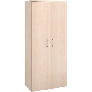 Armoire haute bois H 182 x L 80 cm avec portes battantes chêne clair - Arch Anthracite