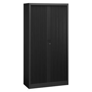 Armoire à rideaux démontable corps noir 195 x 100 cm - rideaux noir