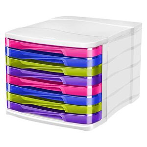 Module de classement Cep Gloss coffre blanc 8 tiroirs multicolores - Publicité